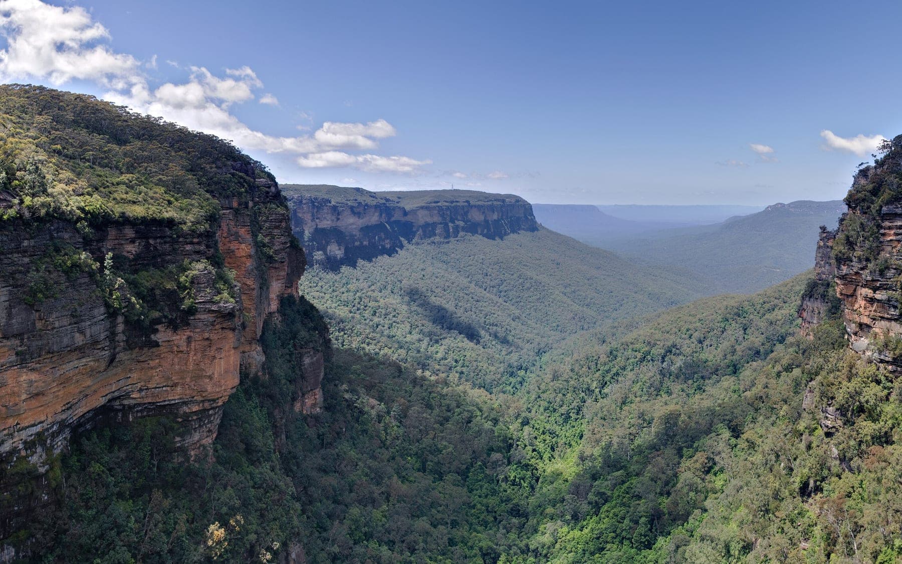 A wide valley view in the Blue Mountains, New South Wales