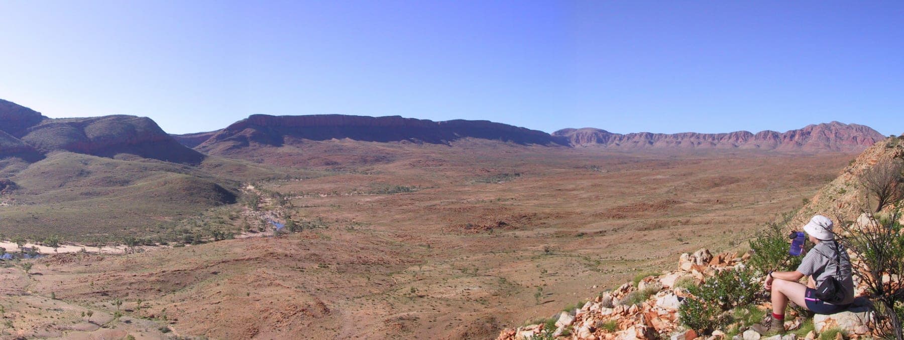A wide view across the West MacDonnell Ranges in central Australia